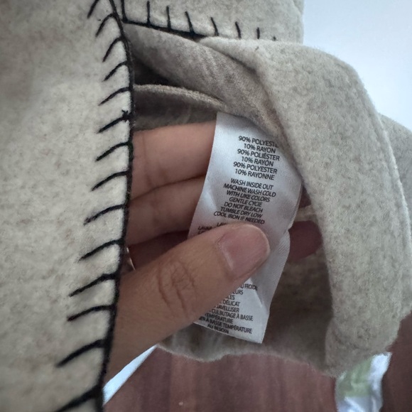 New Beachlunchlounge Oatmeal Button-Up Jacket size XL - Picture 5 of 8